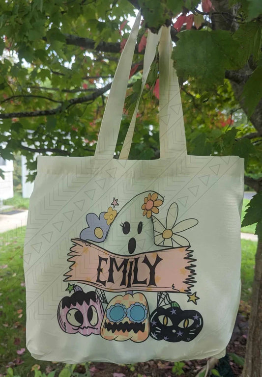 Ghost Halloween Personalized Tote