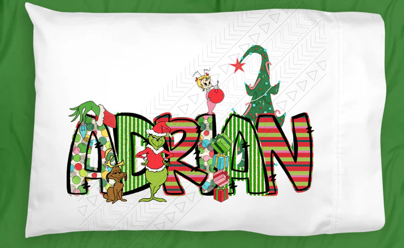 Grinch Personalized Pillowcase