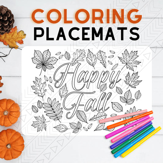 Happy Fall Activities Coloring Placemat