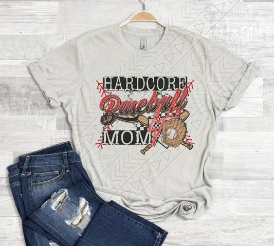 Hardcore Baseball Mom t-shirt
