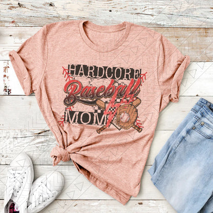 Hardcore Baseball Mom t-shirt