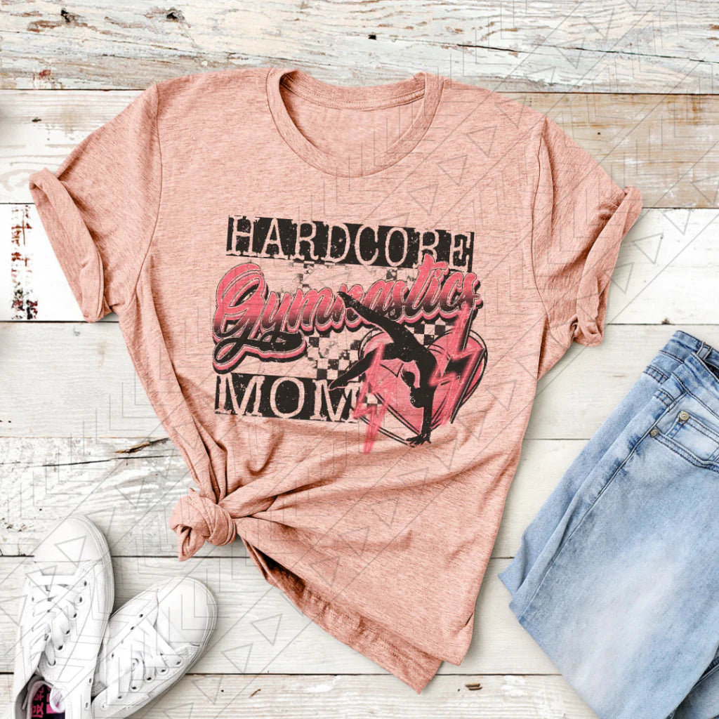 Hardcore Gymnastics Mom t-shirt