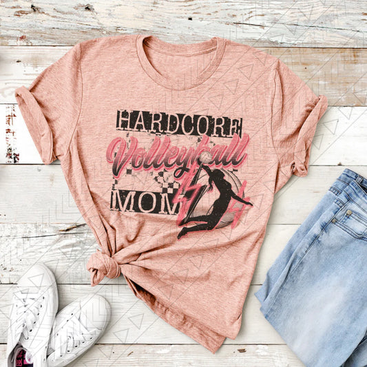 Hardcore Volleyball Mom t-shirt