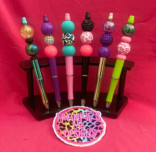 Colorful Glitter Beaded Bubblegum Bead Pens