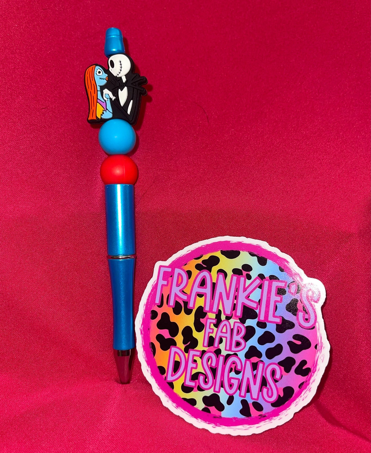 Nightmare Before Christmas Bead Silicone Beaded Pens