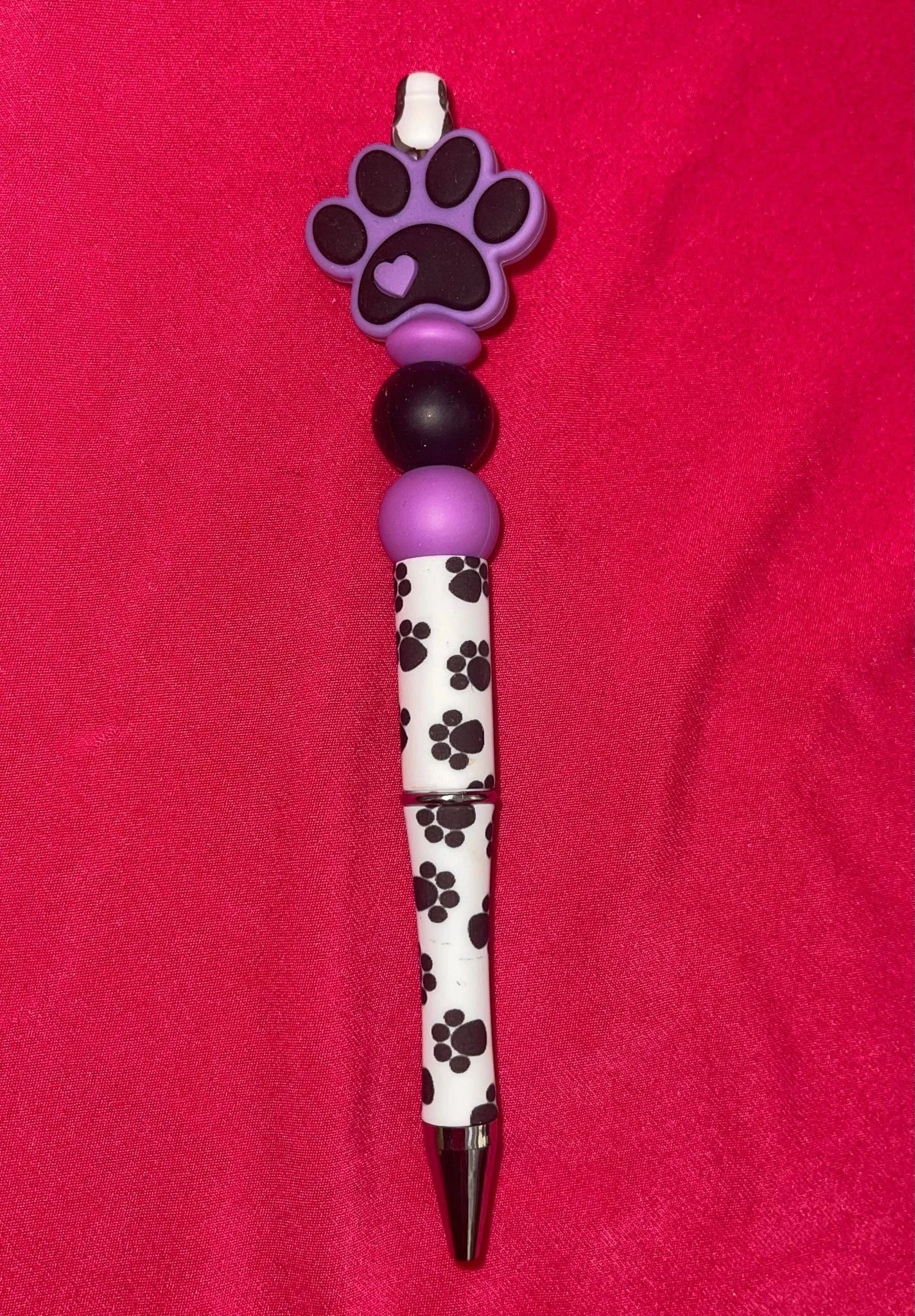 Pretty Silicone Beaded Pens With Silicone Focal Bead