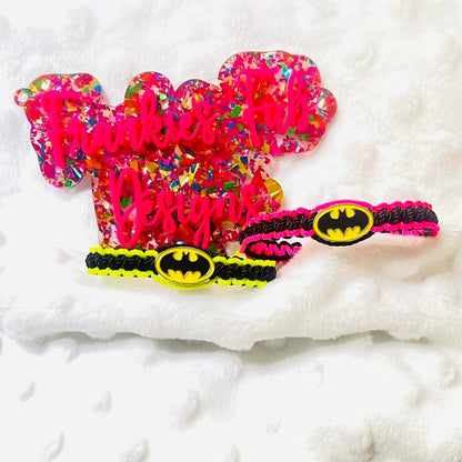 Batman Neon Matching Friendship Bracelets