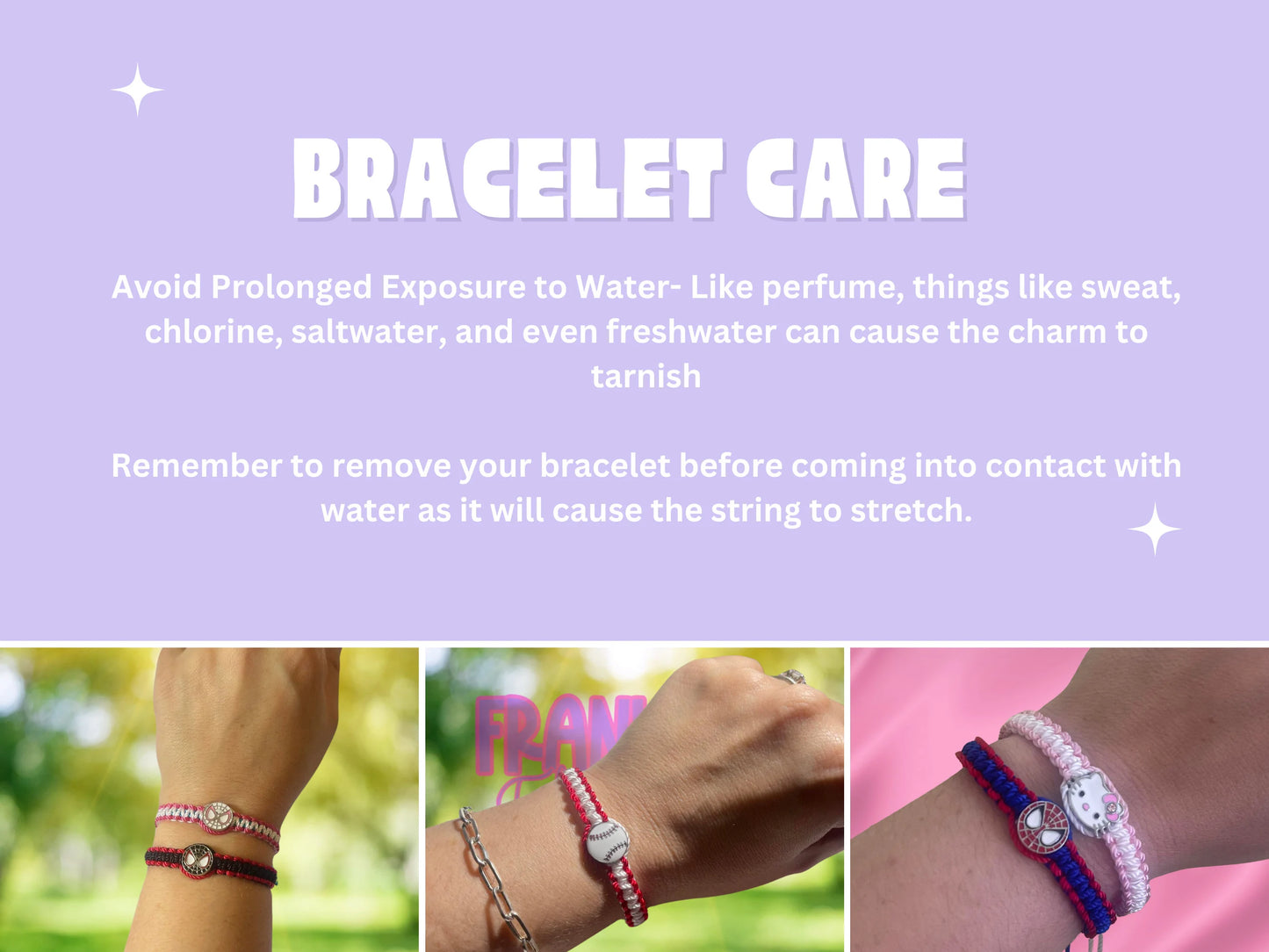 How to care for your Bracelet  after purchase 