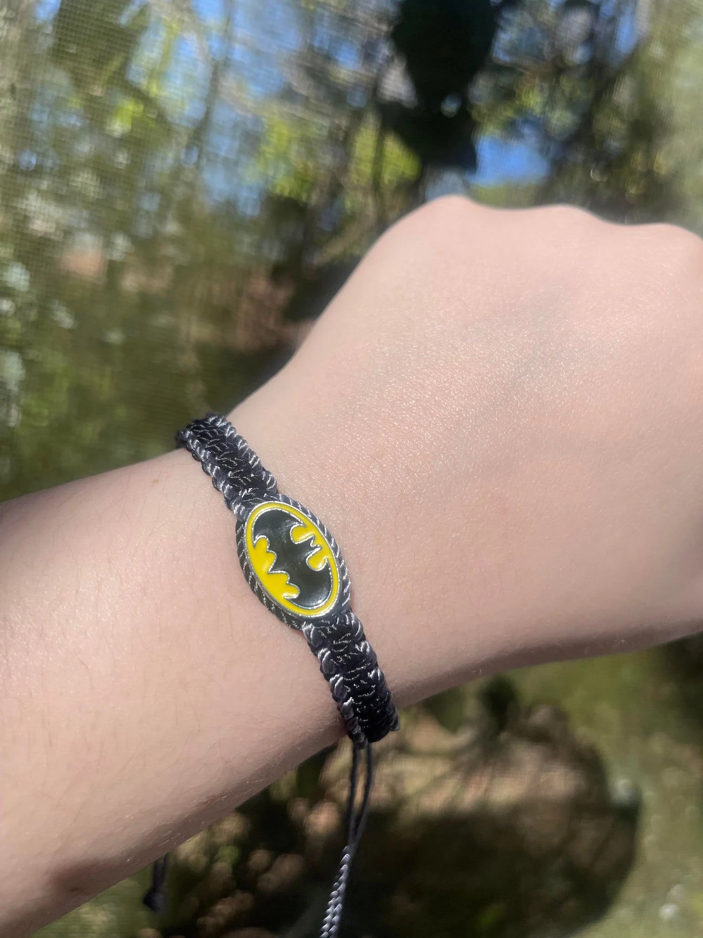 Black and grey batman friendship bracelet