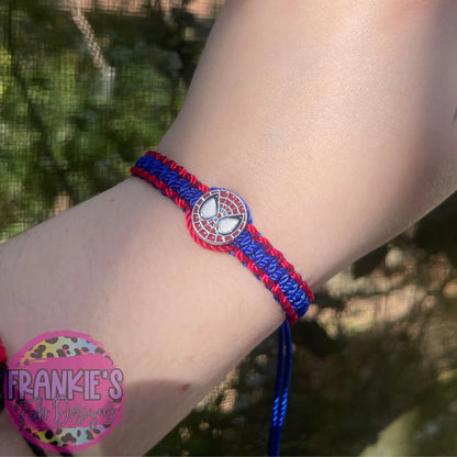 Spider Verse Spiderman Matching Bracelet  red and blue