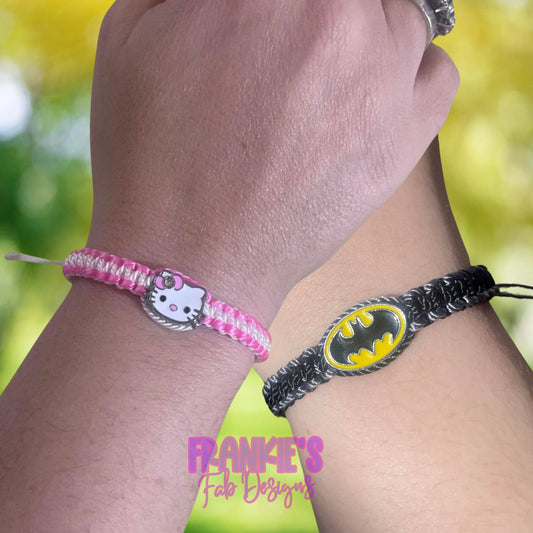Batman & Hello Kitty Friendship Matching Couples Bracelets