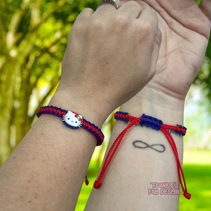 Pulseras trenzadas de la amistad de Hello Kitty