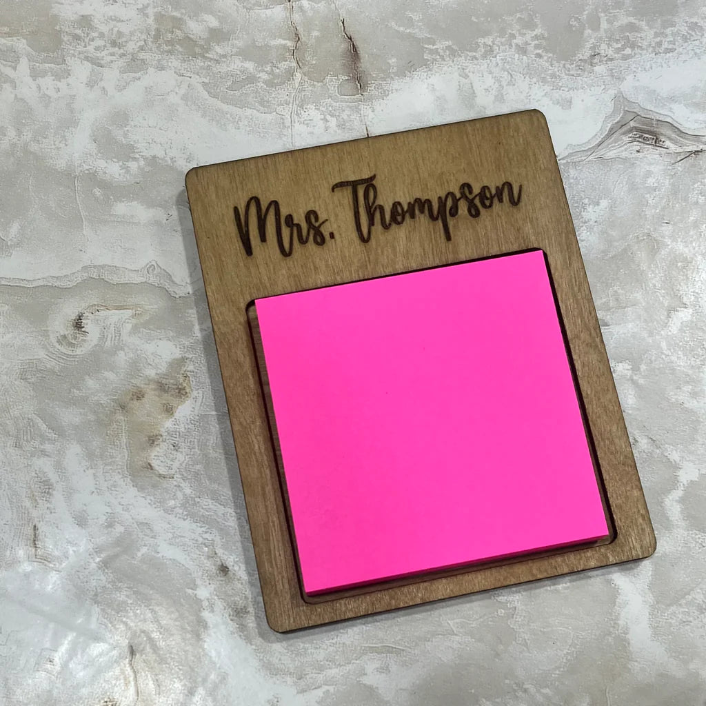 Personalized Sticky Note Holder