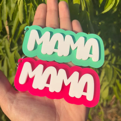 Groovy Party Mama Keychain