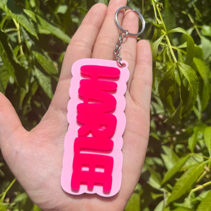 Groovy Name Keychain