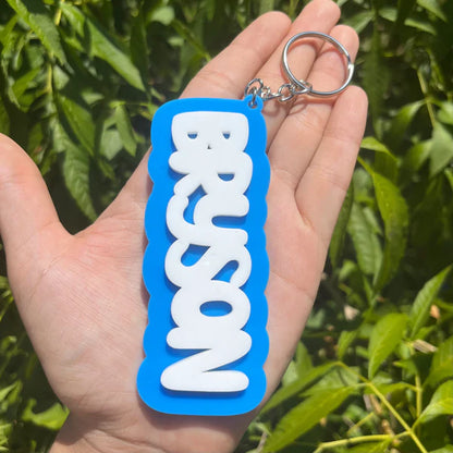 Groovy Name Keychain