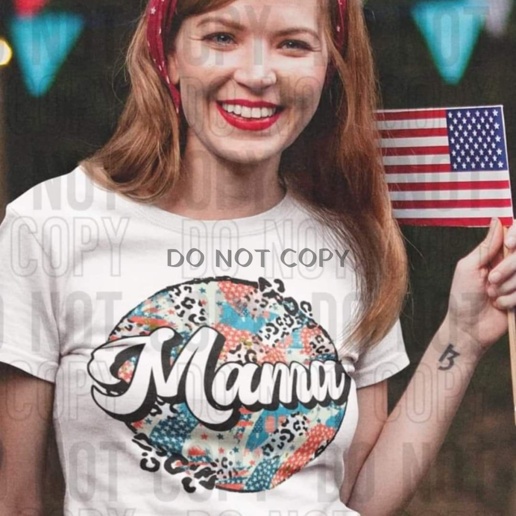 Mama Red White Blue Shirts & Tops