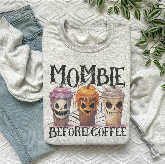 Mombie antes de la sudadera de café