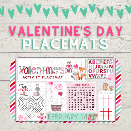 Pink Valentines Day Placemat Placemat
