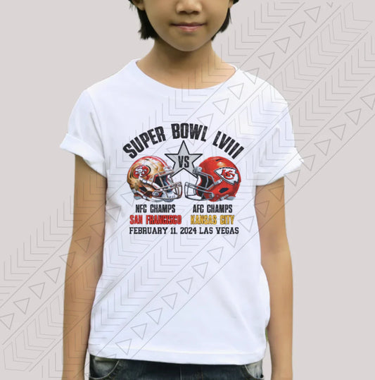 Camiseta infantil Super Bowl 2024