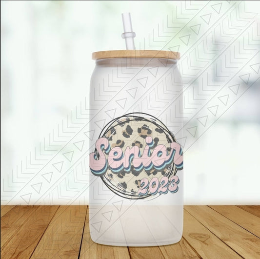 Senior 2023 (Leopard) Glass Can
