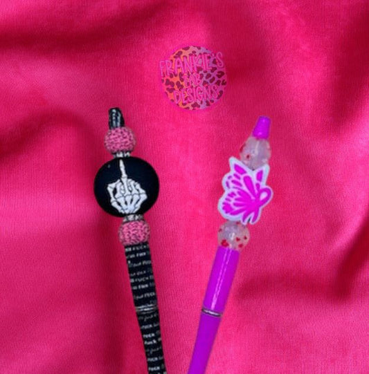 Cancer Awareness Silicone Beaded Pens