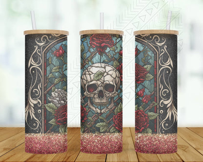 Skull Stain Glass Tumbler