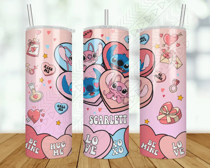 Stitch Valentine Custom Tumbler