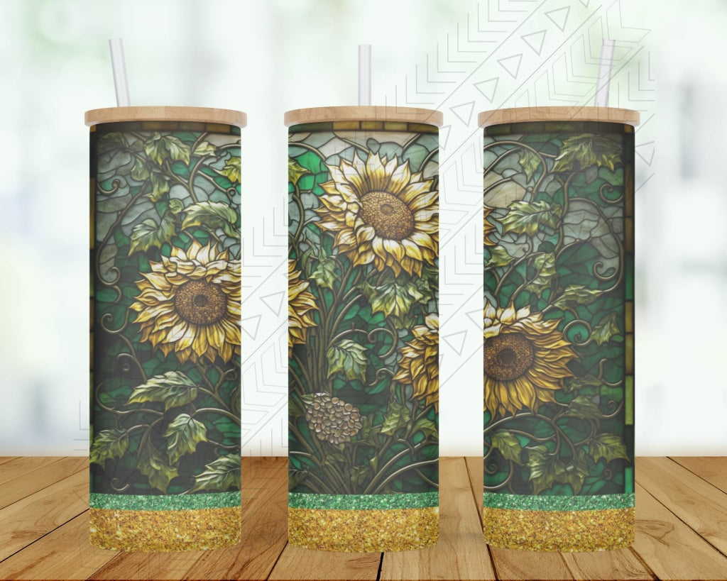 Sunflower Stain Glass Tumbler