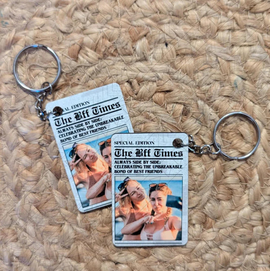 The Best Friends Times Personalized Keychain