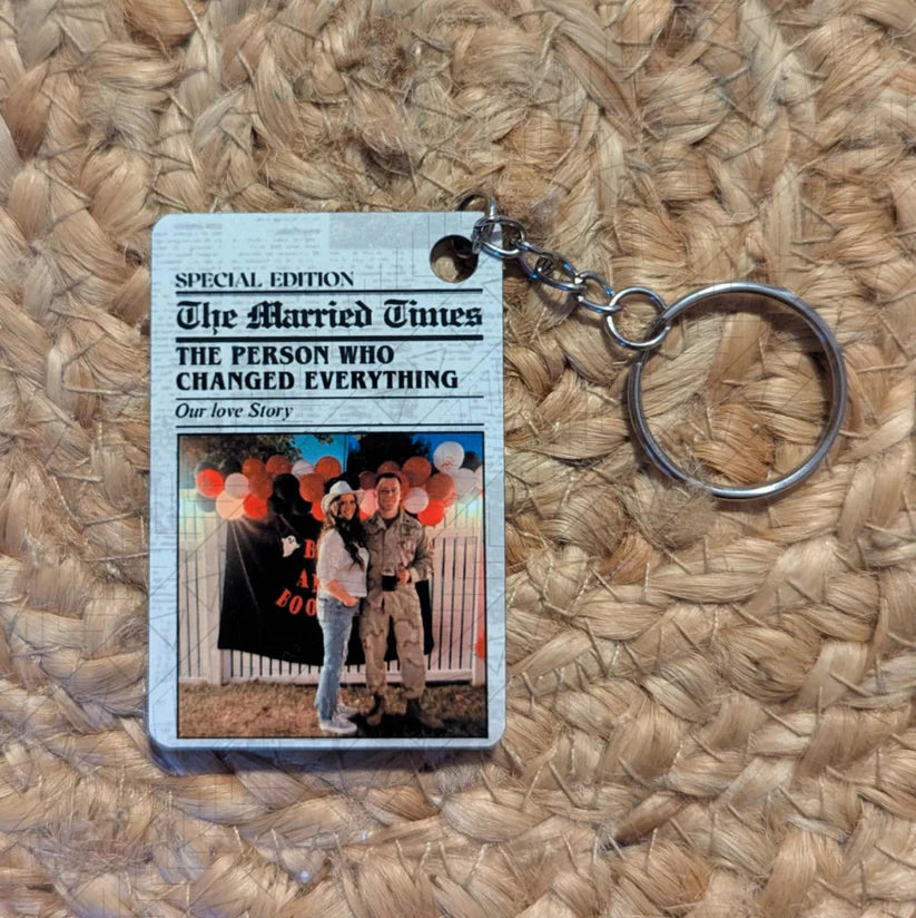 The Married Times Personalized Keychain