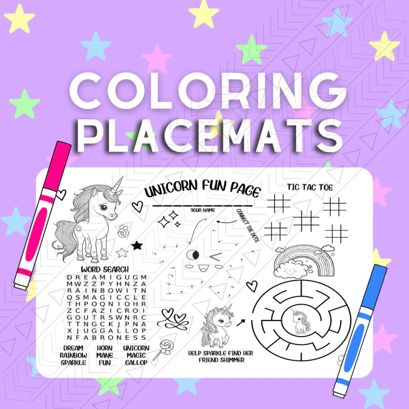 Unicorn Coloring Placemat