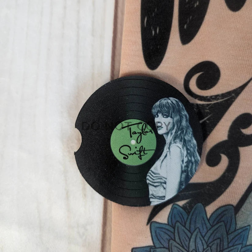 Dessous de verre pour voiture avec disque vinyle Taylor Swift