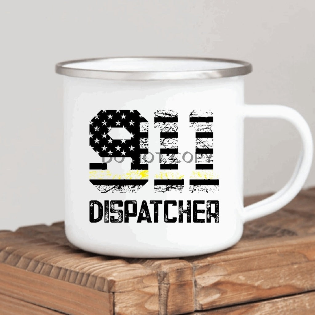 911 Dispatcher Enamel Mug Mug