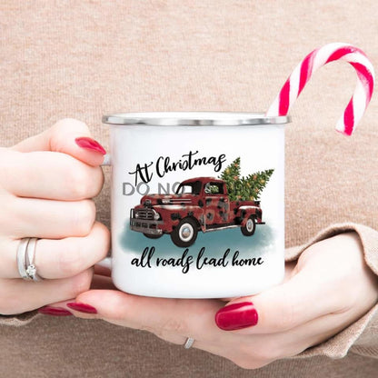 All Roads Lead Home Enamel Mug Mug