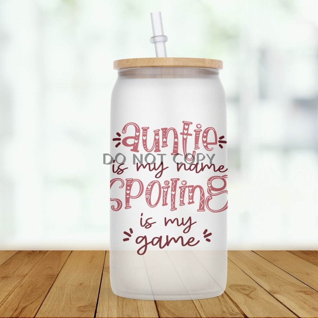 Auntie Is My Name Glass Can