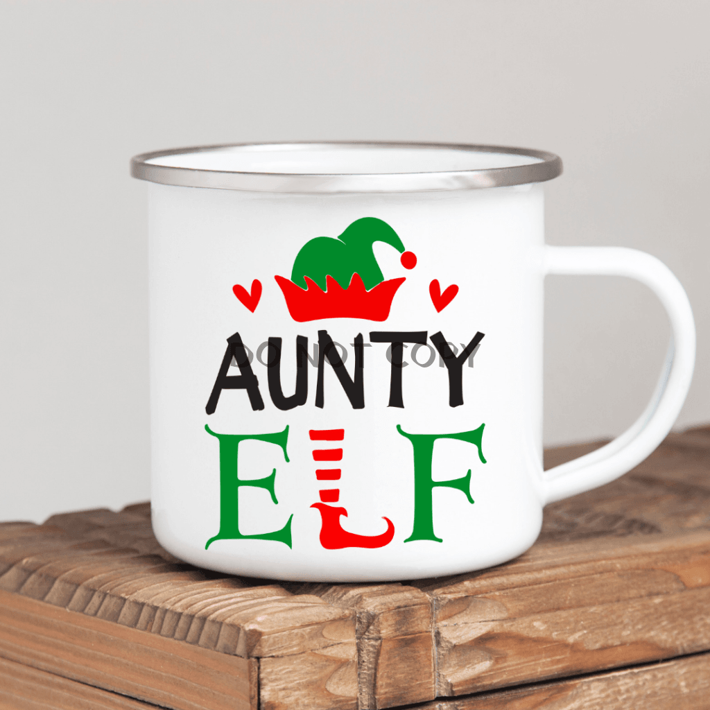 Aunty Elf Enamel Mug Mug