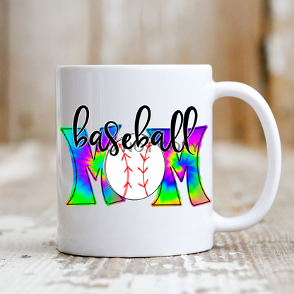 Baseball Mom Tie Dye Mug