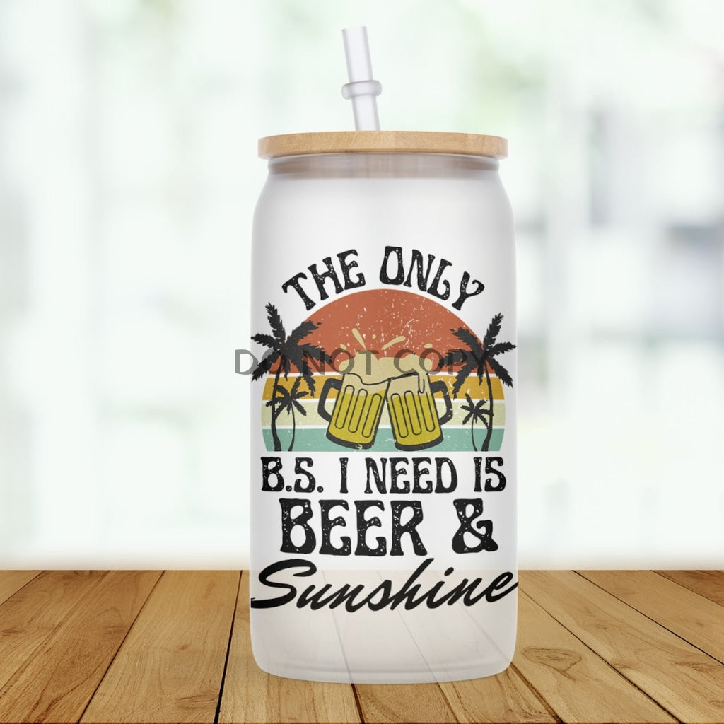 Beer And Sunshine Glass Can