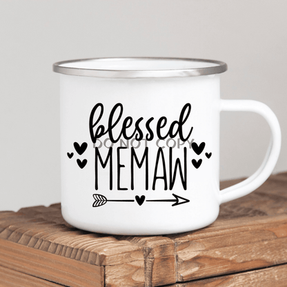 Blessed Memaw Enamel Mug Mug