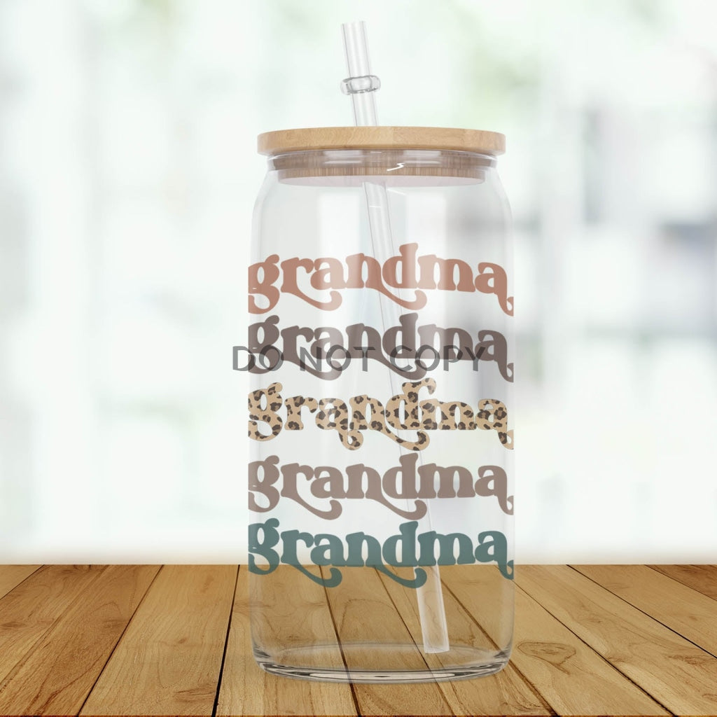 Boho Custom Name Glass Can