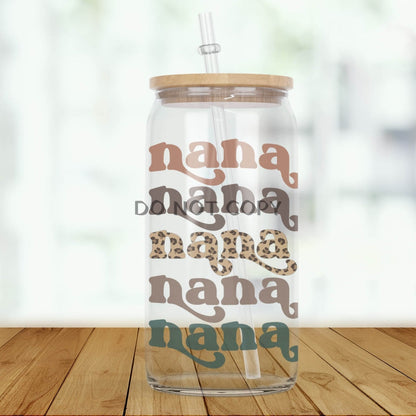 Boho Custom Name Glass Can