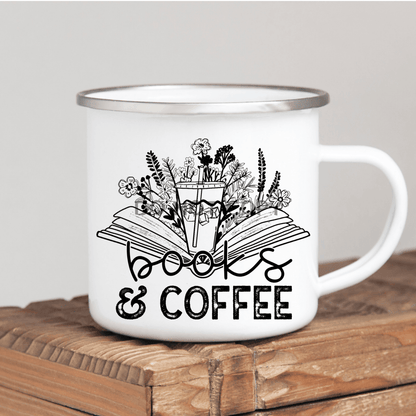 Books & Coffee Mug