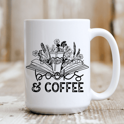 Books & Coffee Mug