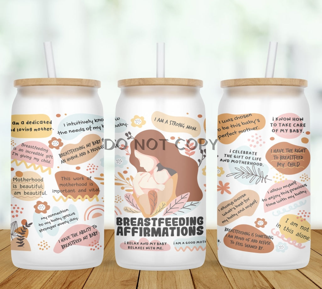 Breastfeeding Affirmations 2 Glass Can