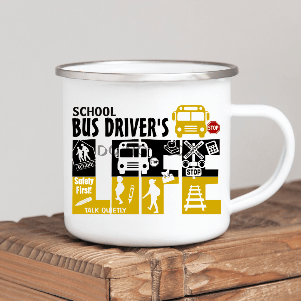 Bus Driver Life Enamel Mug Mug