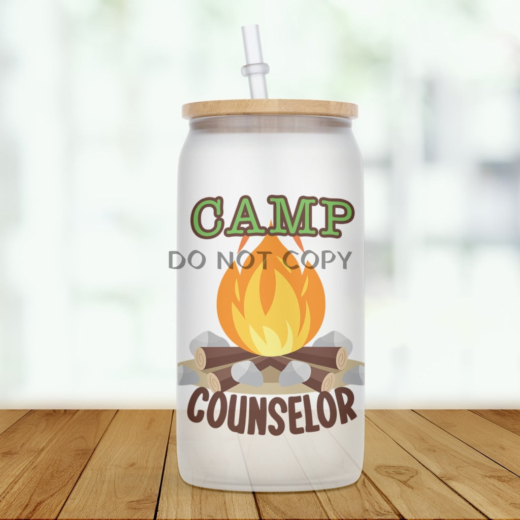 Camp Counselor Glass Can