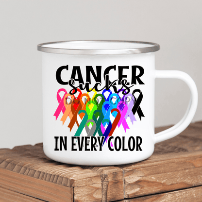 Cancer Sucks Enamel Mug Mug