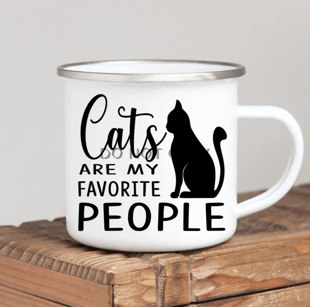 Cats Are My Favorite Enamel Mug Mug