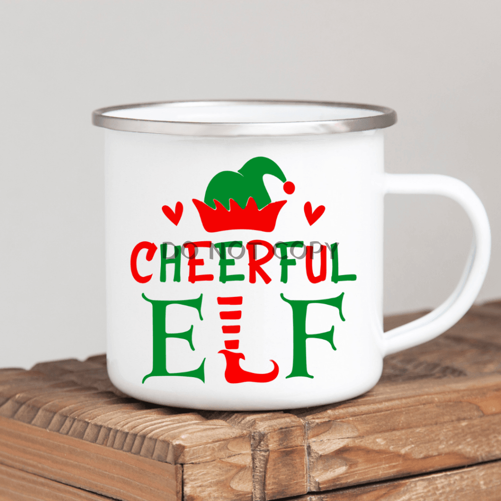 Cheerful Elf Enamel Mug Mug